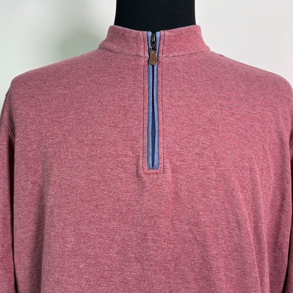 JOHNNIE-O Men's Red Half-Zip Sweater XL - Picture 3 of 9